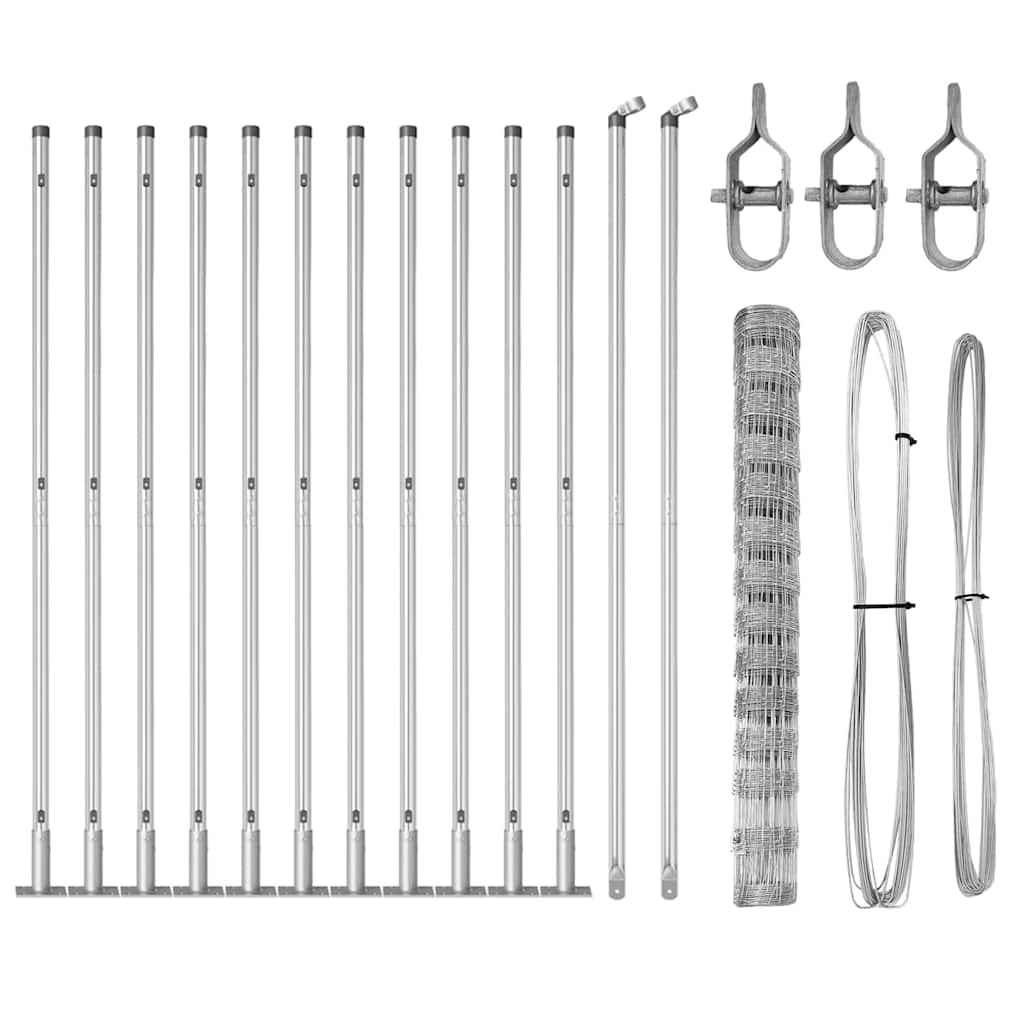 Field Fence Silver 25 x 1.4 m Galvanised steel