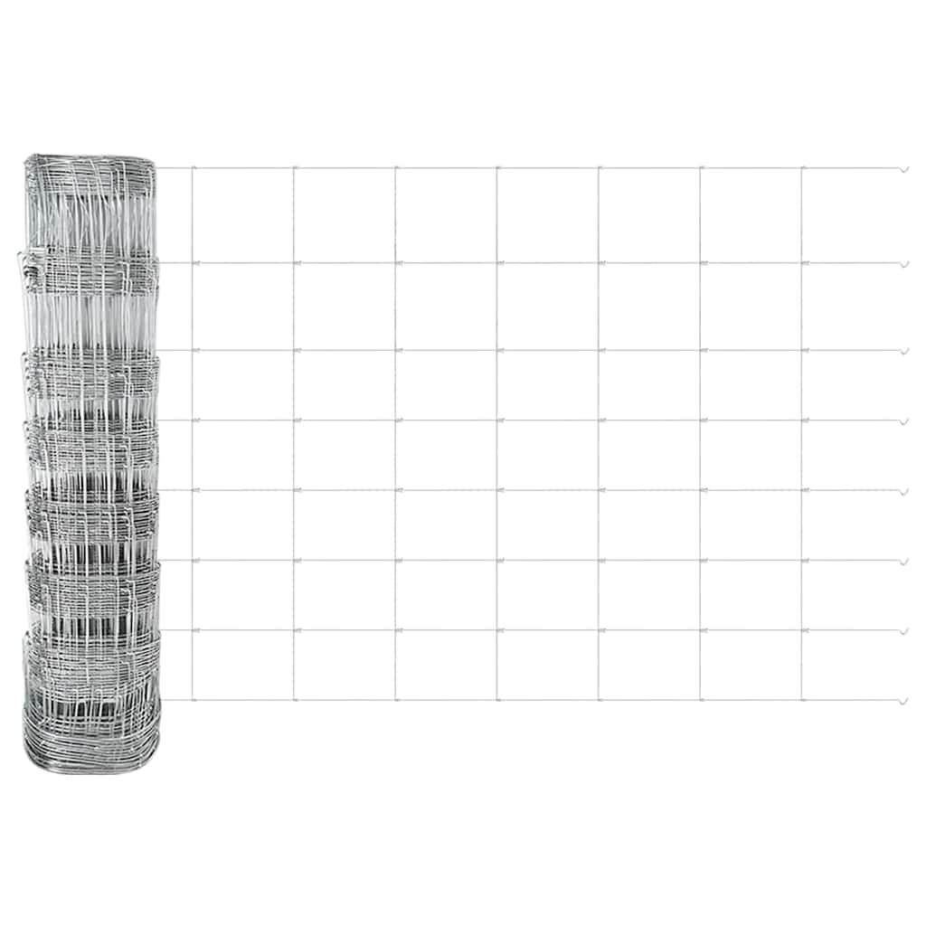 Field Fence Silver 50 x 0.8 m Galvanised steel