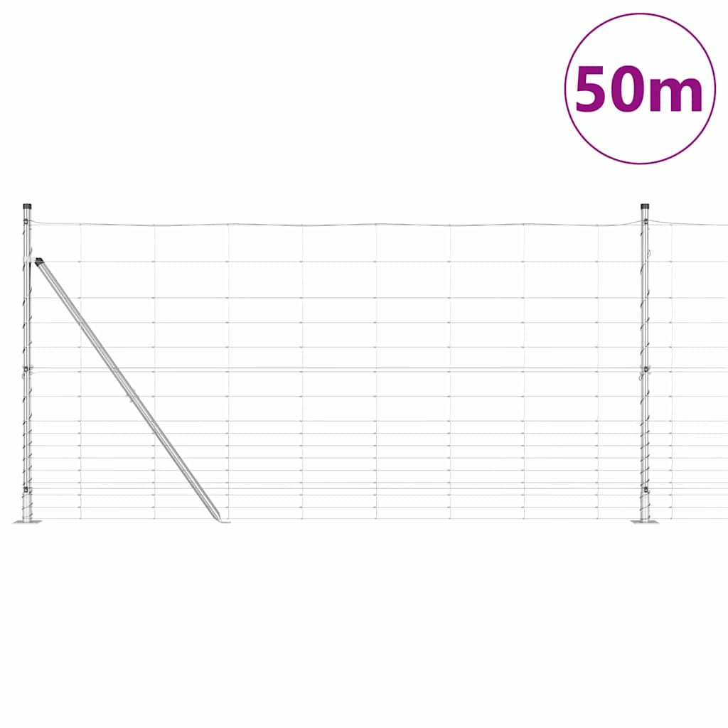 Field Fence Silver 50 x 1.2 m Galvanised steel