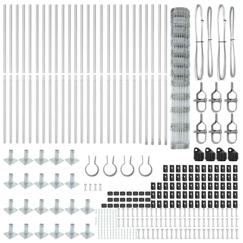 Field Fence Silver 50 x 1.4 m Galvanised steel