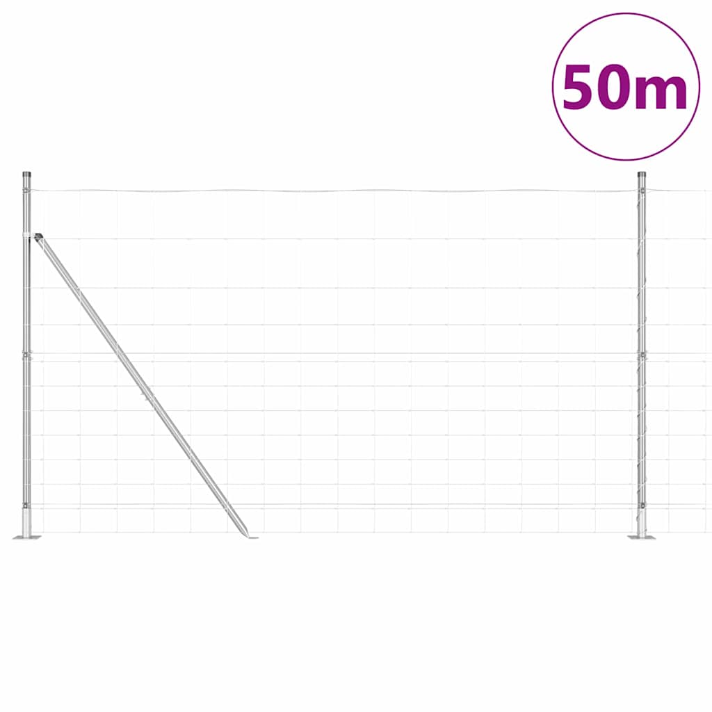 Field Fence Silver 50 x 1.4 m Galvanised steel