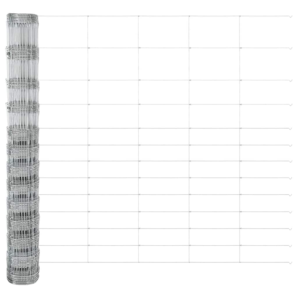 Field Fence Silver 50 x 1.5 m Galvanised steel