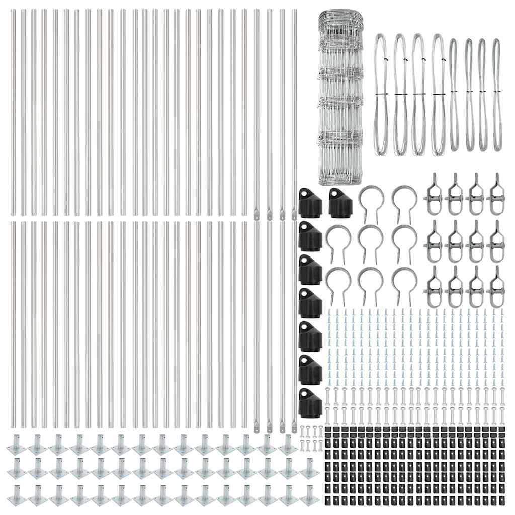 Field Fence Silver 100 x 0.8 m Galvanised steel