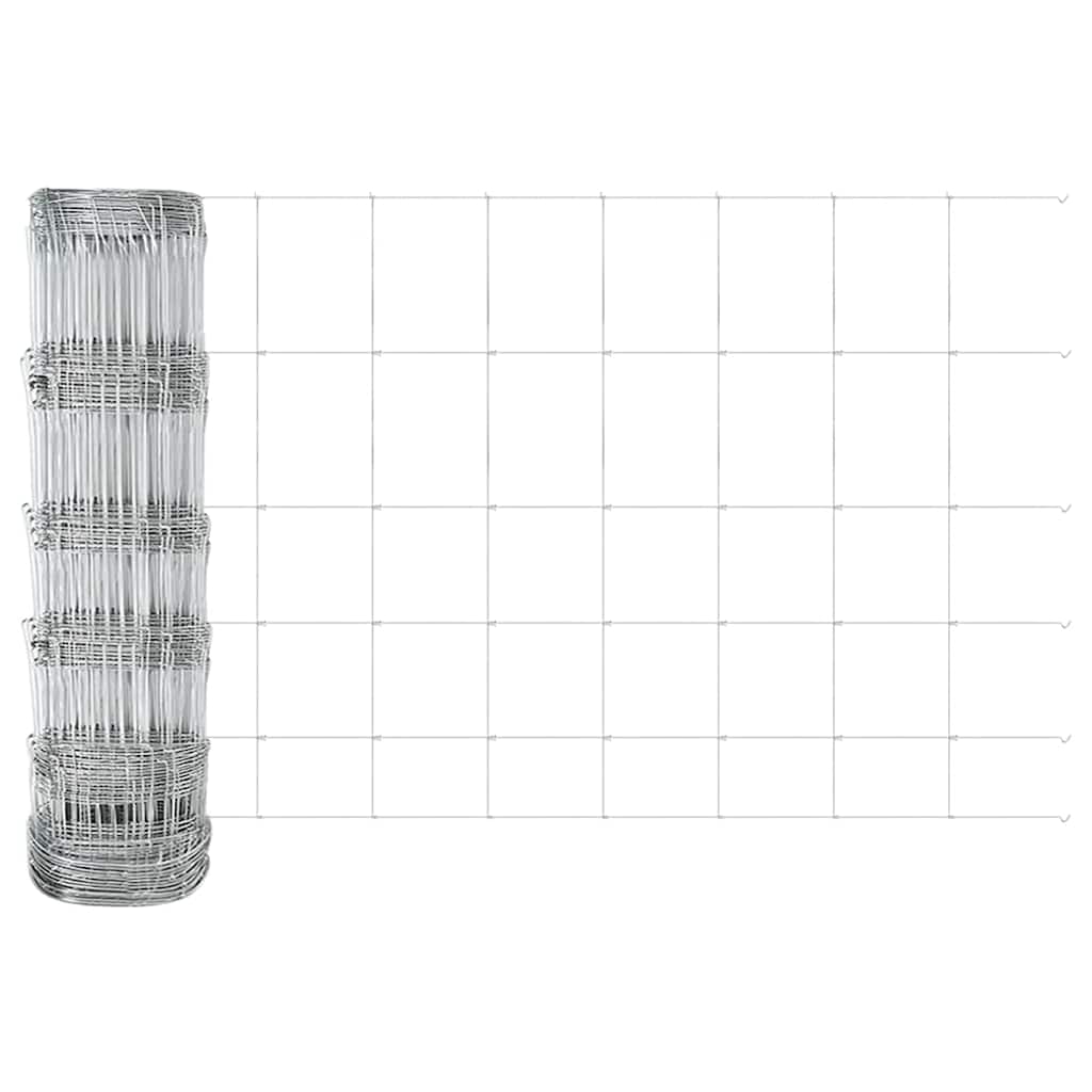 Field Fence Silver 100 x 0.8 m Galvanised steel