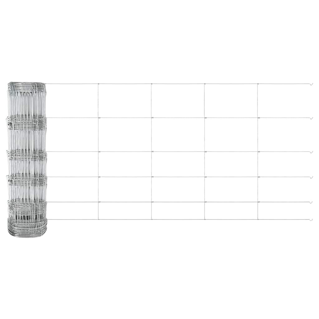 Field Fence Silver 100 x 0.8 m Galvanised steel