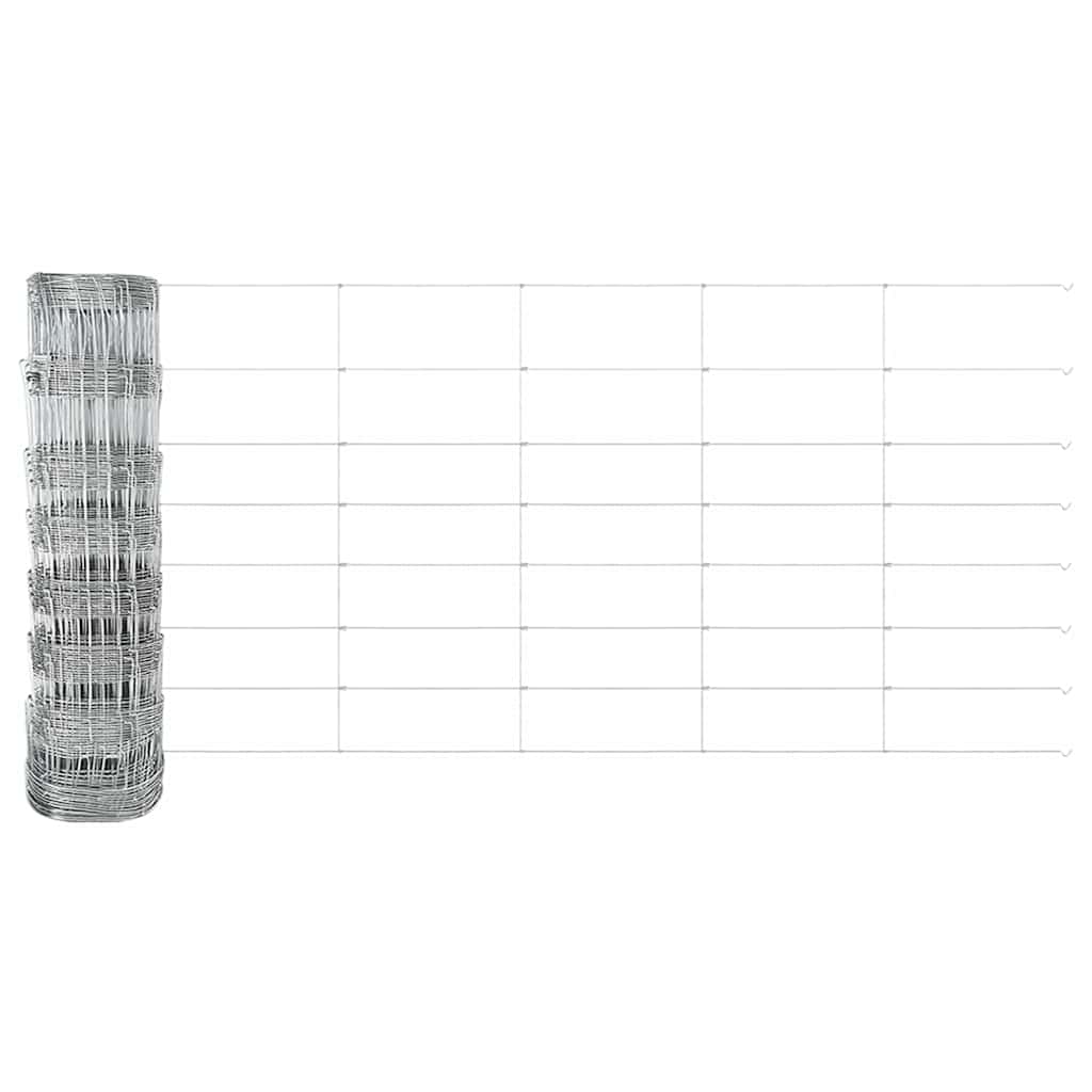 Field Fence Silver 100 x 0.8 m Galvanised steel