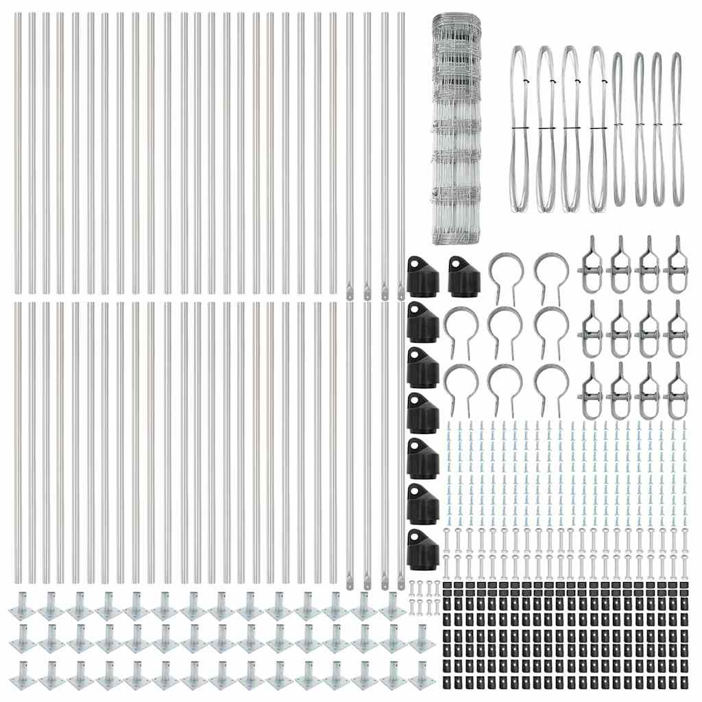 Field Fence Silver 100 x 1 m Galvanised steel