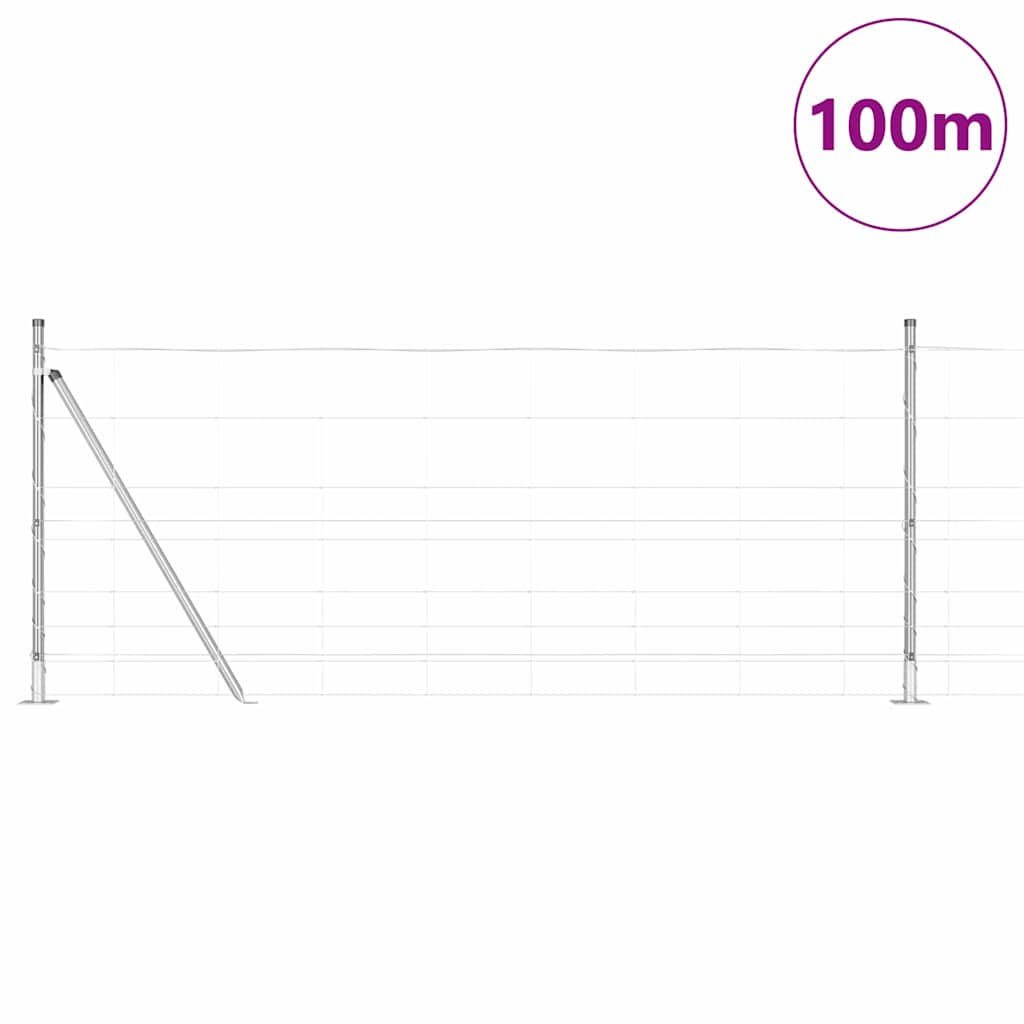 Field Fence Silver 100 x 1 m Galvanised steel