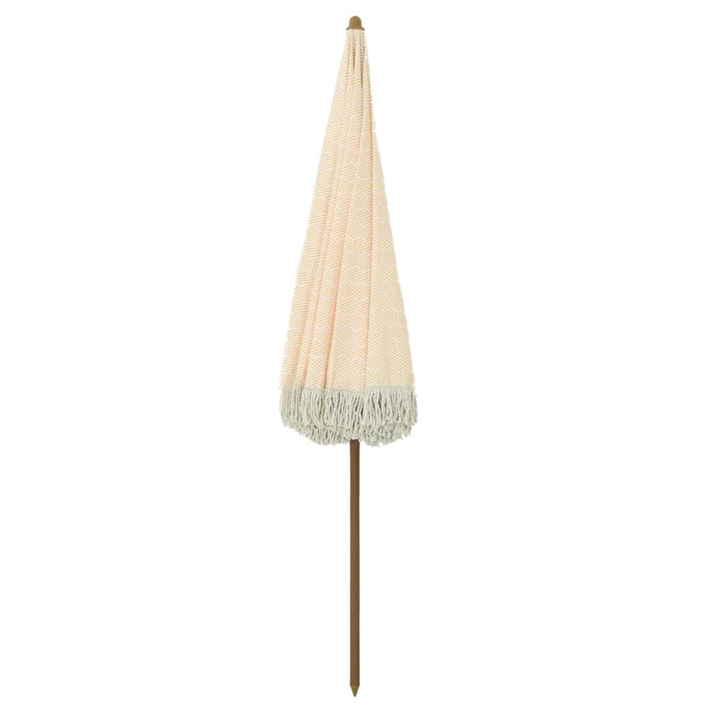 Parasol Yellow and White Ø 160 x 195 cm Steel