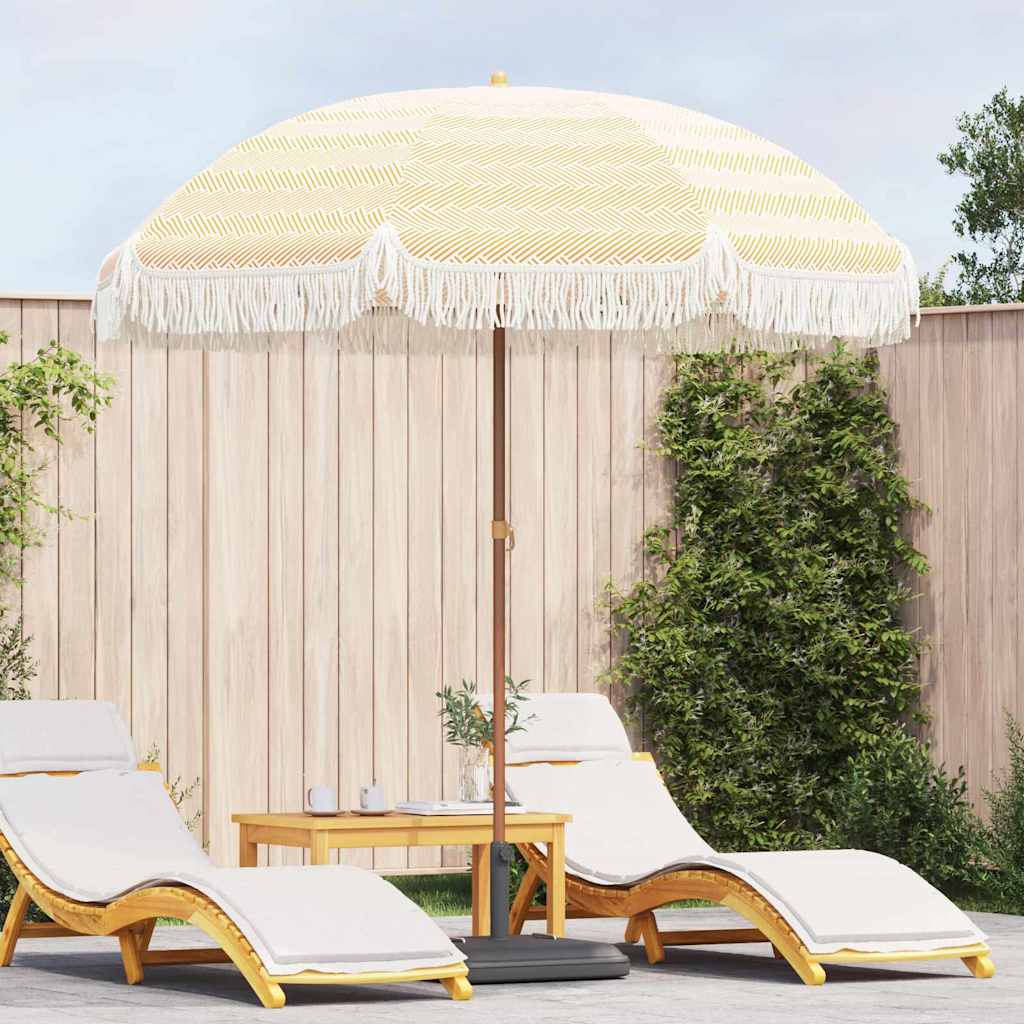 Parasol Yellow and White Ø 205 x 209 cm Steel