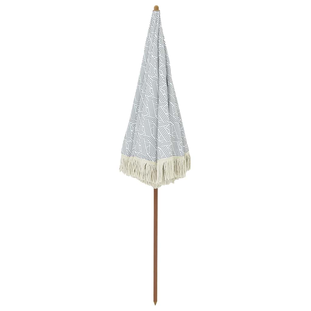 Parasol Grey and White Ø 160 x 195 cm Steel