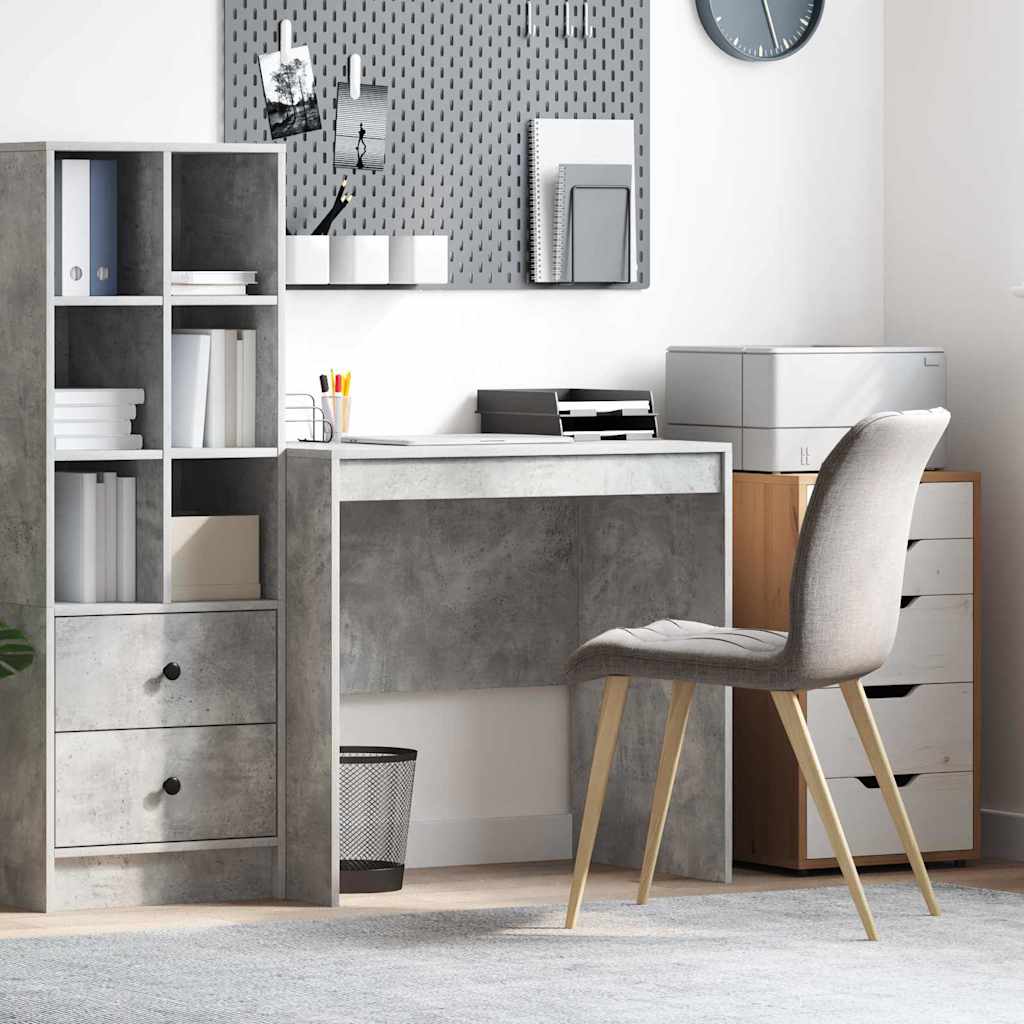 Desk Concrete grey 80 x 50 x 76 cm Engineered wood
