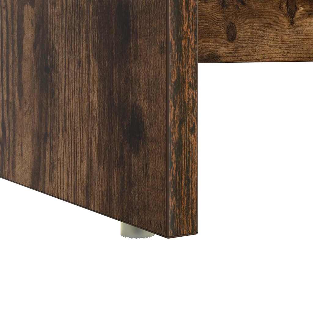 Desk with Shelf Smoked Oak 120.5 x 44 x 88.5 cm Engineered Wood