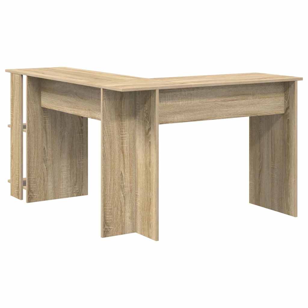 Corner Desk with Storage Sonoma oak 140 x 113.5 x 75 cm
