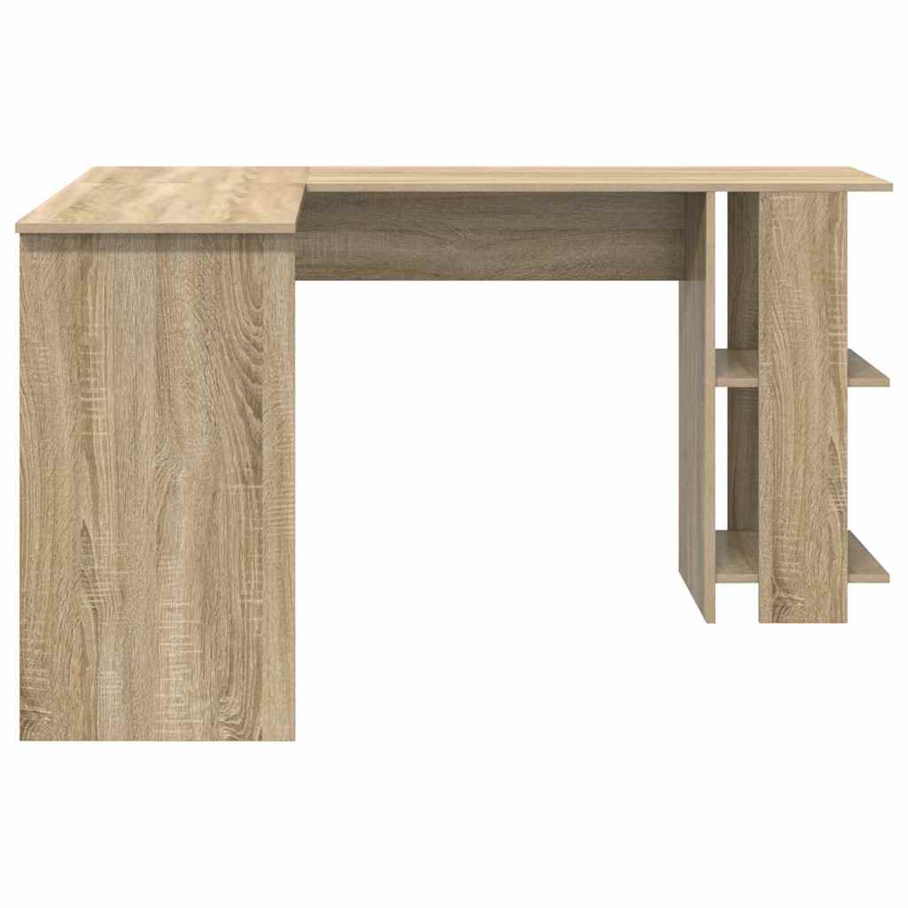 Corner Desk with Storage Sonoma oak 140 x 113.5 x 75 cm