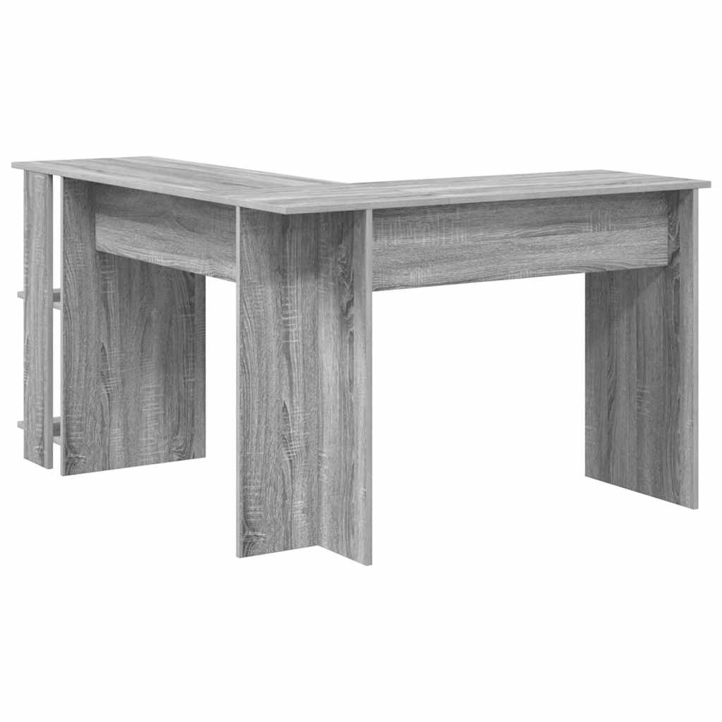 Corner Desk with Storage Grey Sonoma 140 x 113.5 x 75 cm