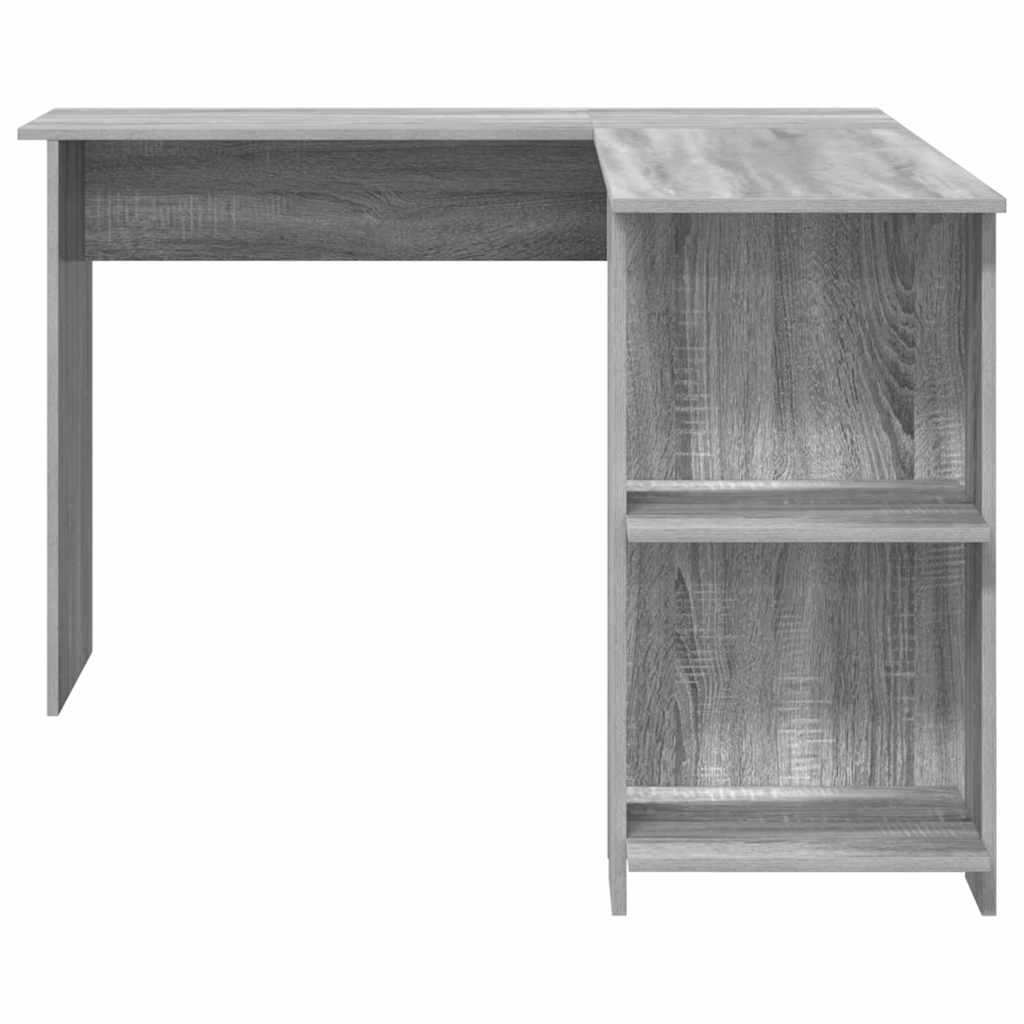 Corner Desk with Storage Grey Sonoma 140 x 113.5 x 75 cm