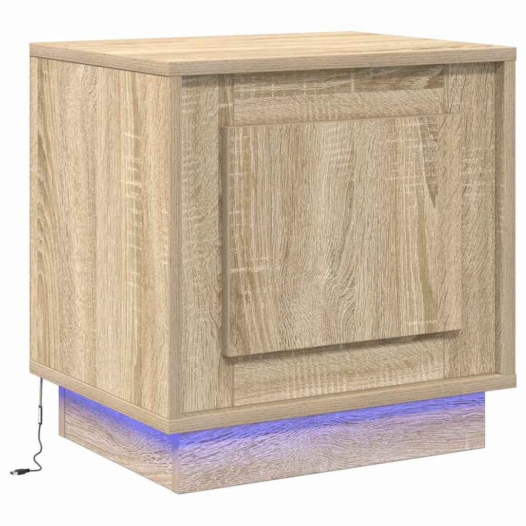 Bedside Cabinet with 2 pcs Sonoma oak 44 x 34.5 x 45 cm