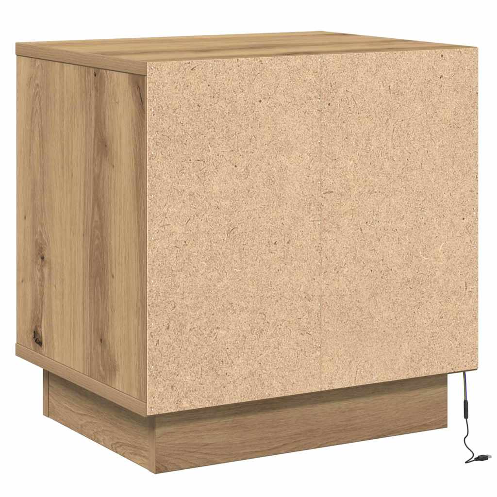 Bedside Cabinet with 2 pcs Artisan oak 44 x 34.5 x 45 cm