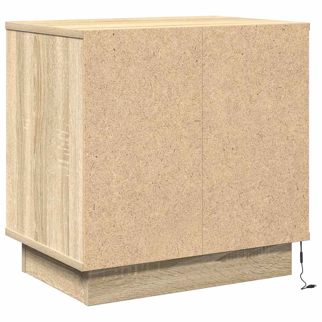 Bedside Cabinet Sonoma oak 50 x 34.5 x 50 cm Engineered wood