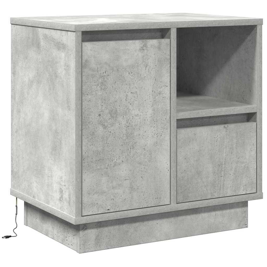 Bedside Cabinet Concrete grey 50 x 34.5 x 50 cm Engineered wood