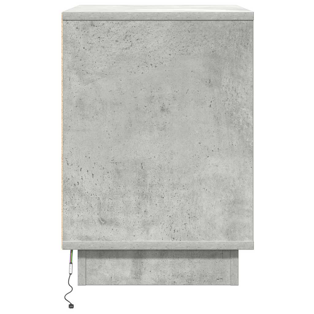 Bedside Cabinet Concrete grey 50 x 34.5 x 50 cm Engineered wood