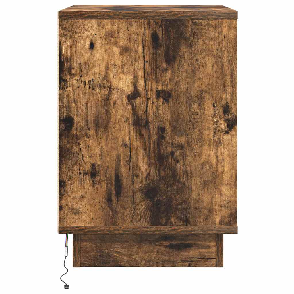 Bedside Cabinet Smoked oak 50 x 34.5 x 50 cm Engineered wood