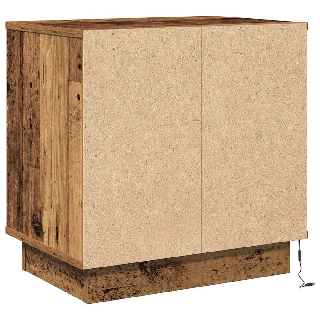 Bedside Cabinet with Drawer 2 pcs Old Wood 50 x 34.5 x 50 cm
