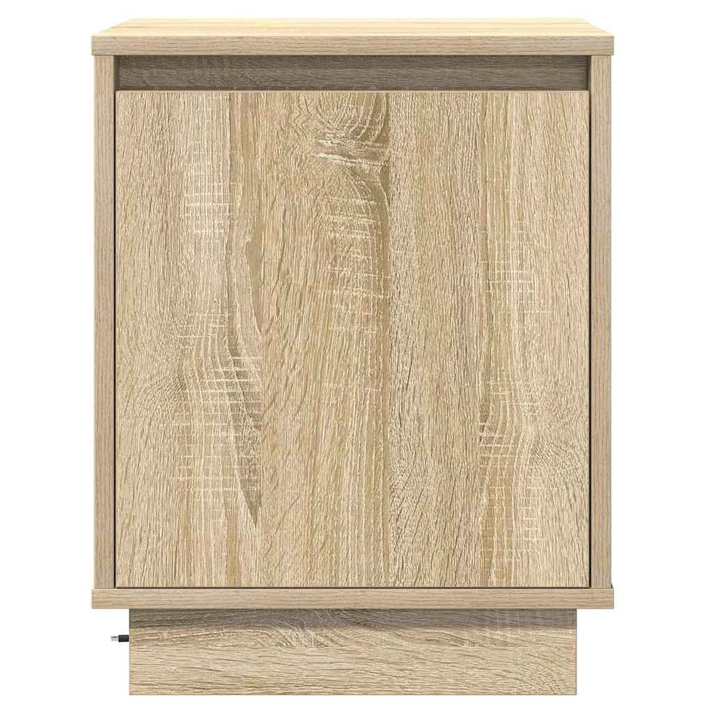 Bedside Cabinet with 2 pcs Sonoma oak 39 x 34.5 x 50 cm