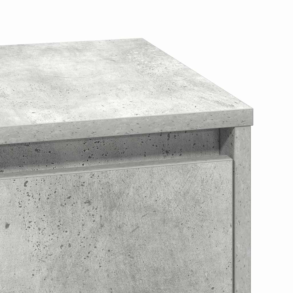 Bedside Cabinet with 2 pcs Concrete grey 39 x 34.5 x 50 cm