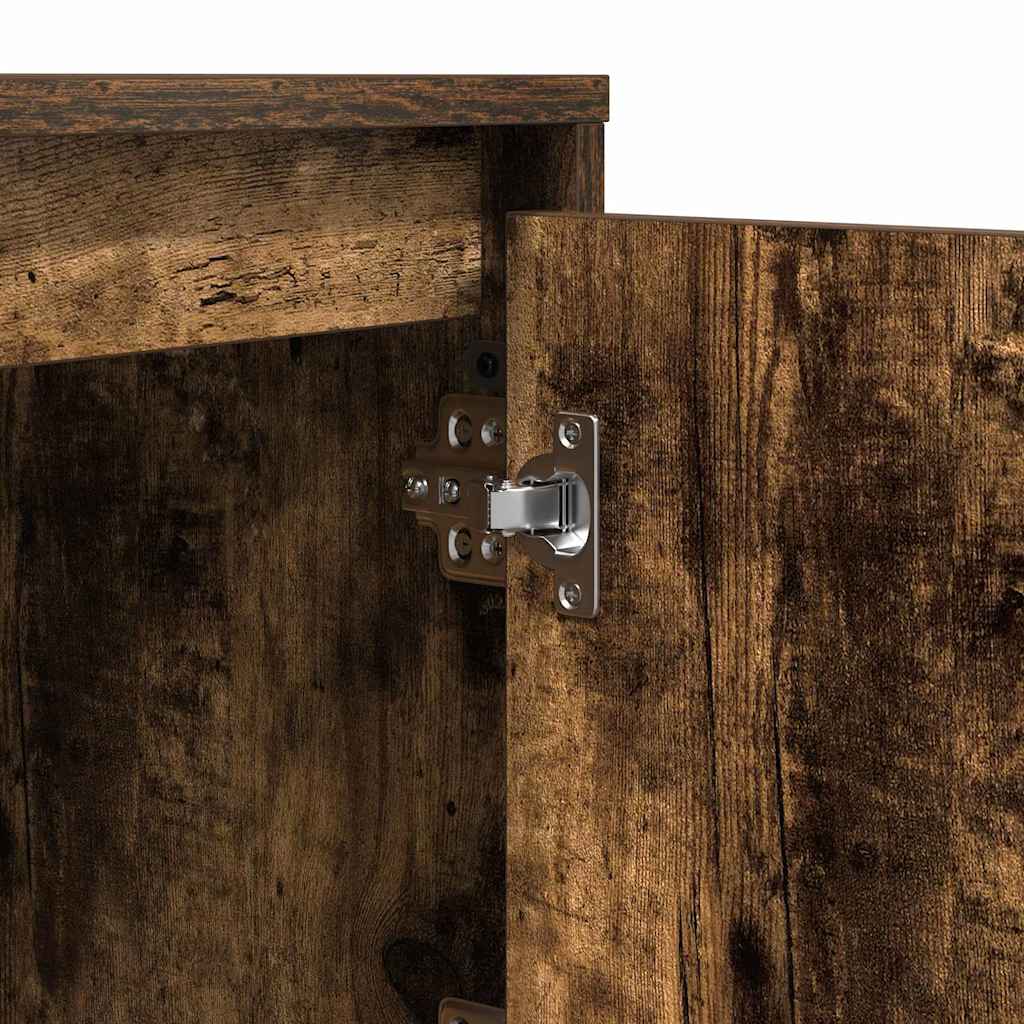 Bedside Cabinet Smoked oak 39 x 34.5 x 50 cm Engineered wood