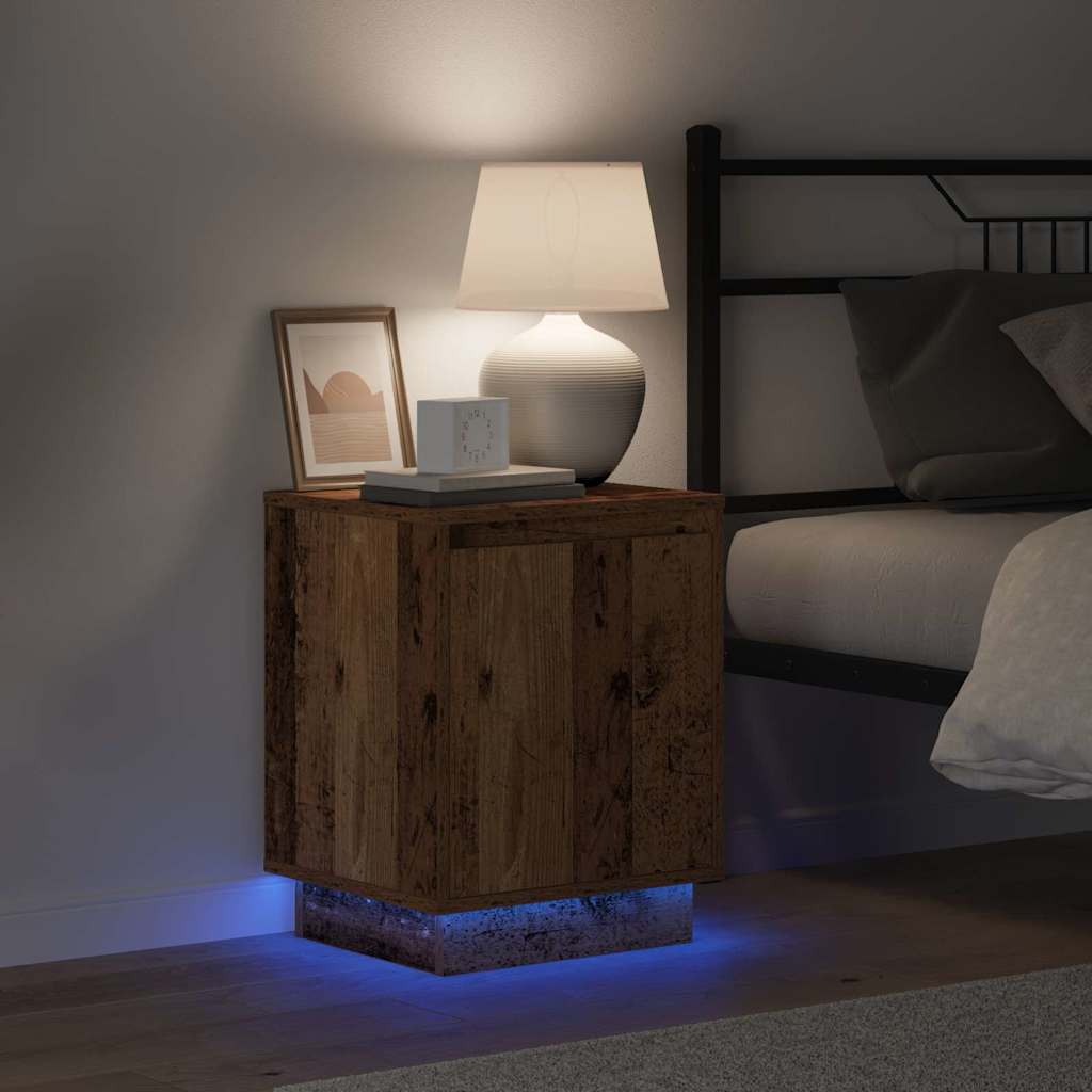 Bedside Cabinet with Old Wood 39 x 34.5 x 50 cm Engineered wood