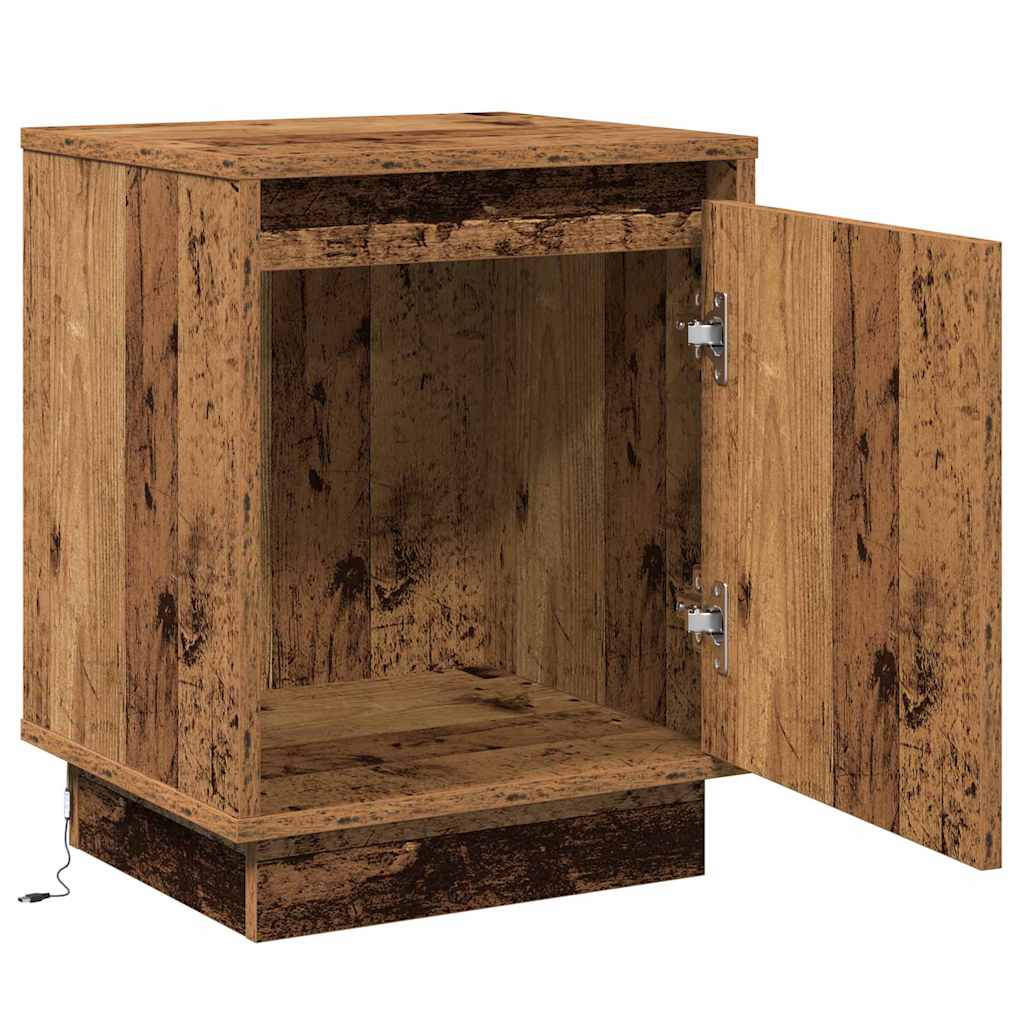 Bedside Cabinet with Old Wood 39 x 34.5 x 50 cm Engineered wood