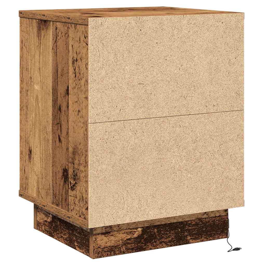 Bedside Cabinet with Old Wood 39 x 34.5 x 50 cm Engineered wood