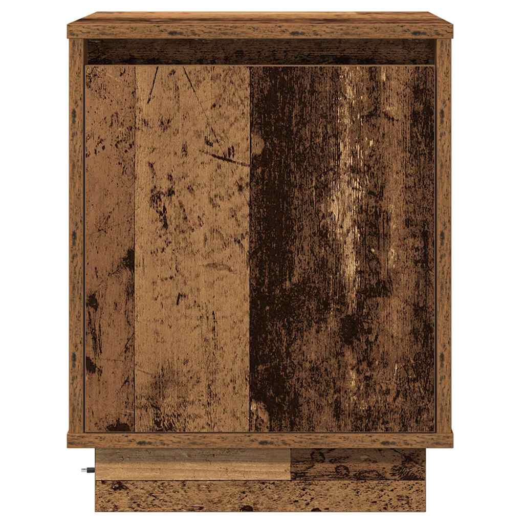 Bedside Cabinet with Old Wood 39 x 34.5 x 50 cm Engineered wood