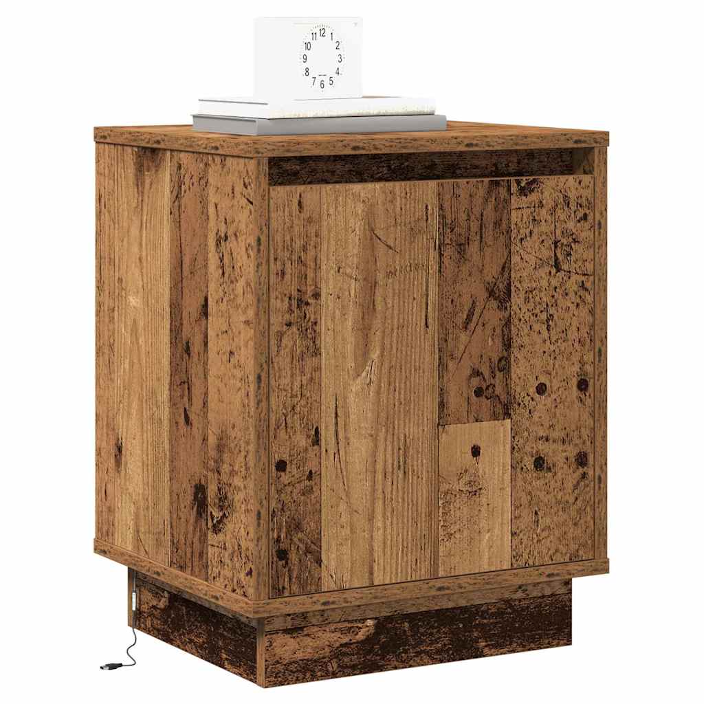 Bedside Cabinet with Old Wood 39 x 34.5 x 50 cm Engineered wood