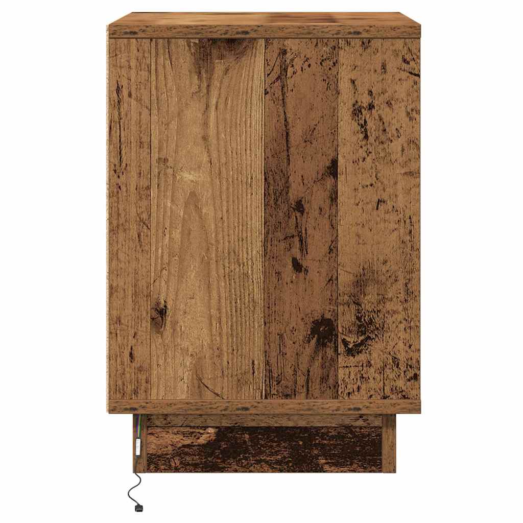 Bedside Cabinet with Old Wood 39 x 34.5 x 50 cm Engineered wood