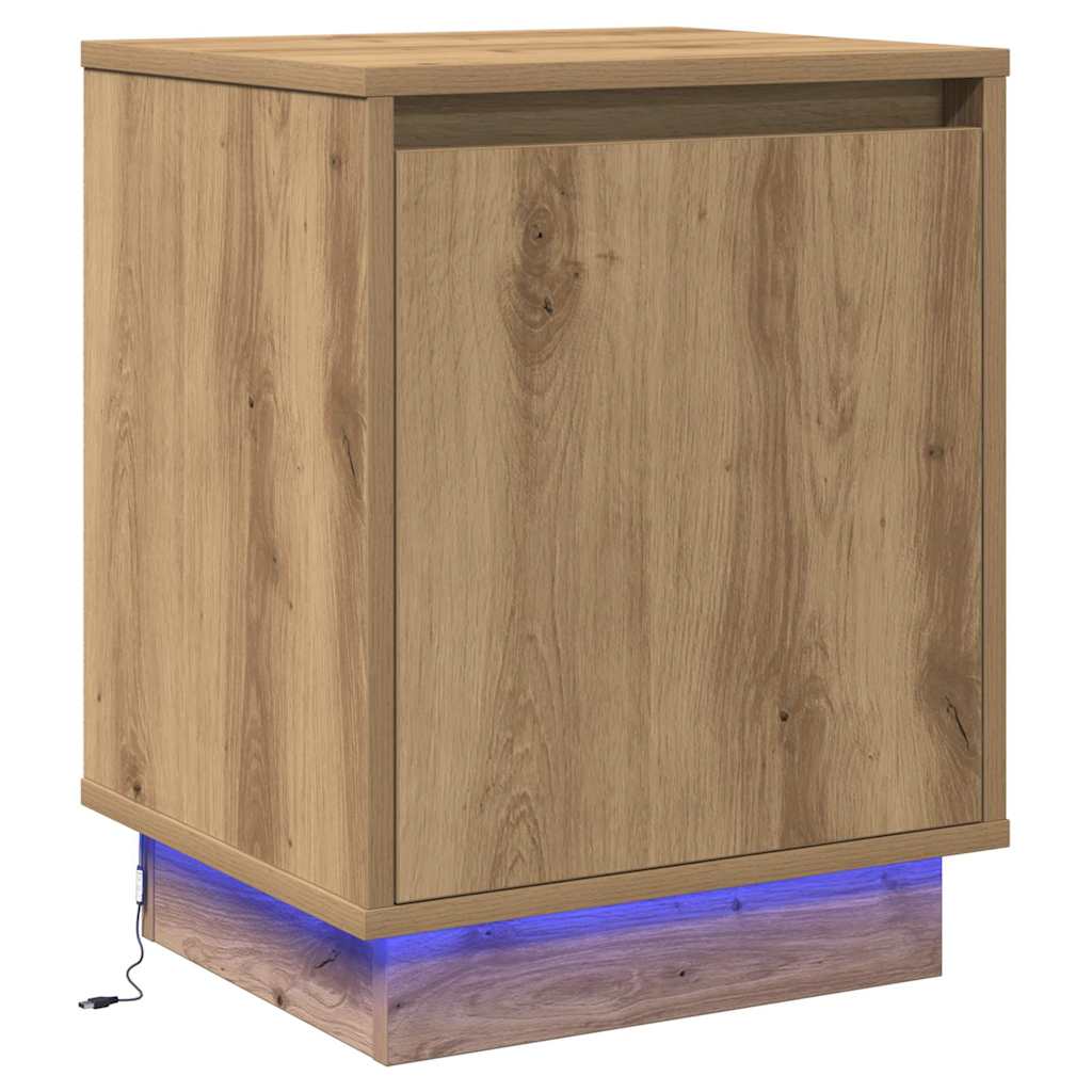 Bedside Cabinet Artisan oak 39 x 34.5 x 50 cm Engineered wood