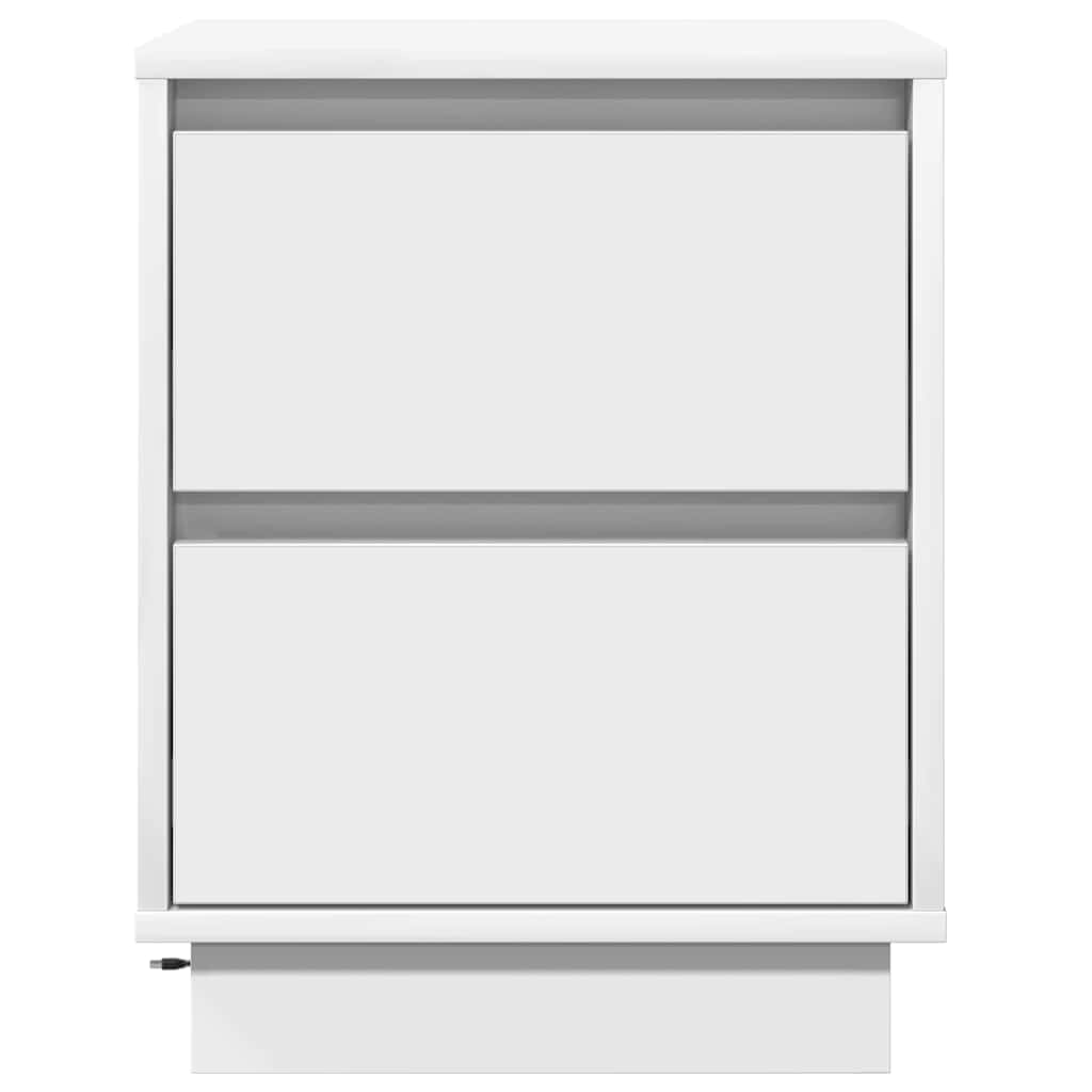 Bedside Cabinet with White 39 x 34.5 x 50 cm Engineered wood