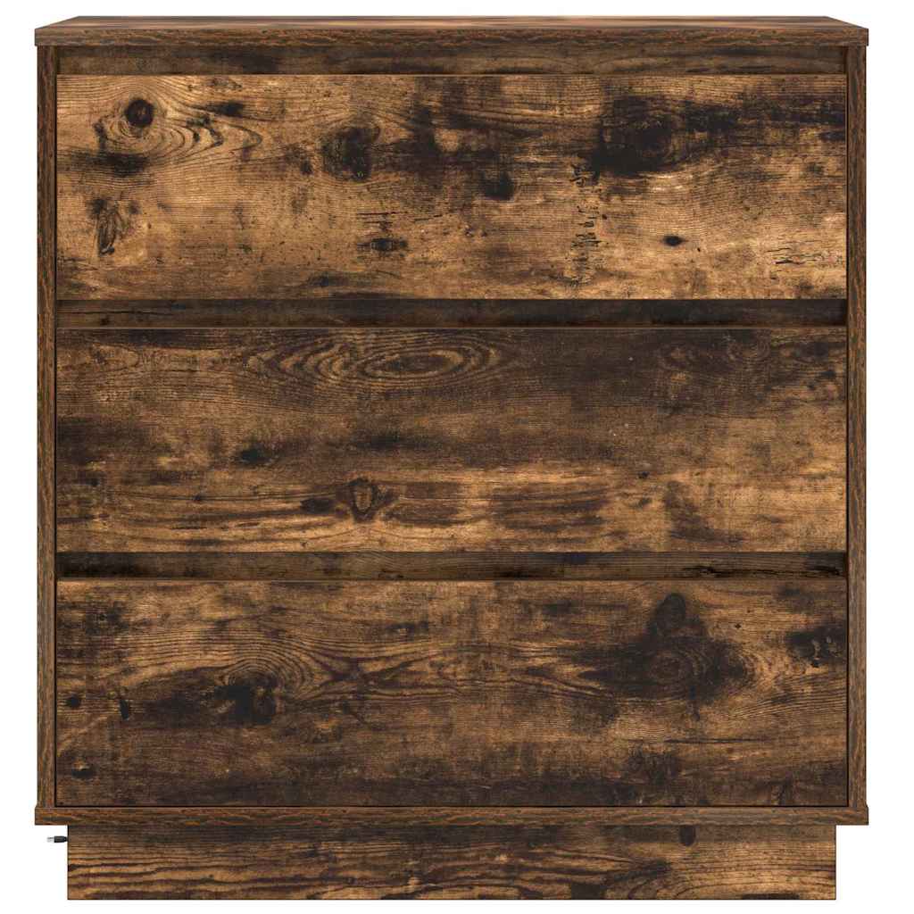 Bedside Cabinet Smoked oak 71 x 34.5 x 75 cm Engineered wood