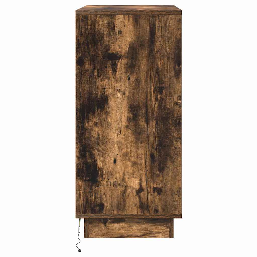 Bedside Cabinet Smoked oak 71 x 34.5 x 75 cm Engineered wood