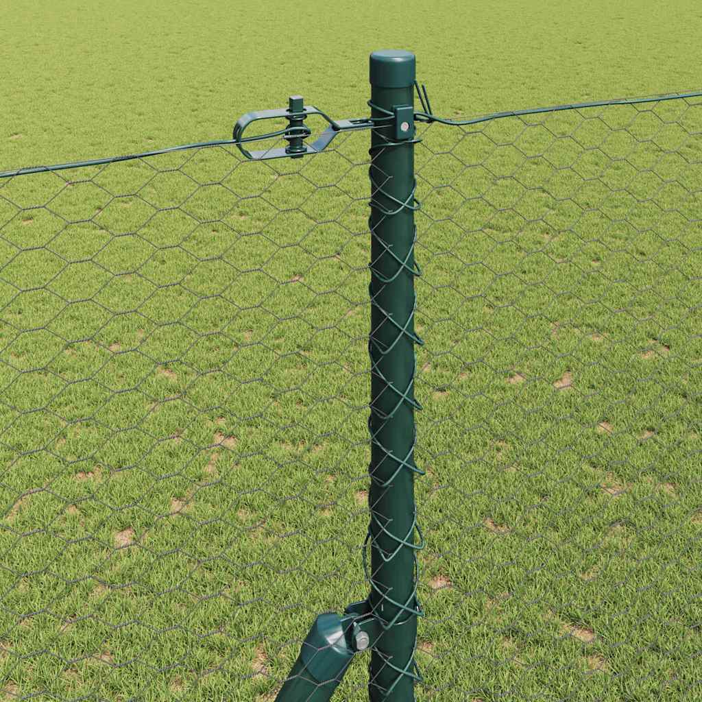 Fence with Posts Grey 1.6 x 50 m PVC-coated steel