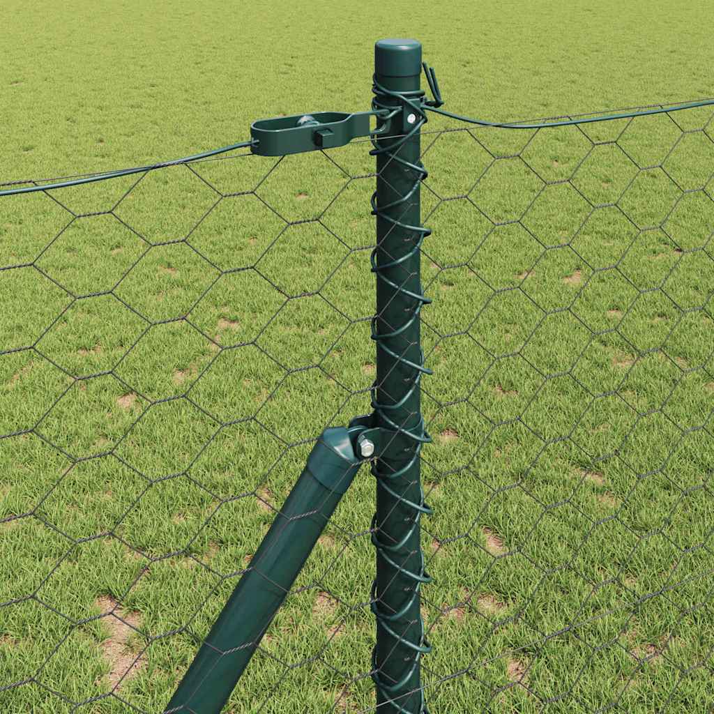 Fence with Posts Grey 1.2 x 100 m PVC-coated steel