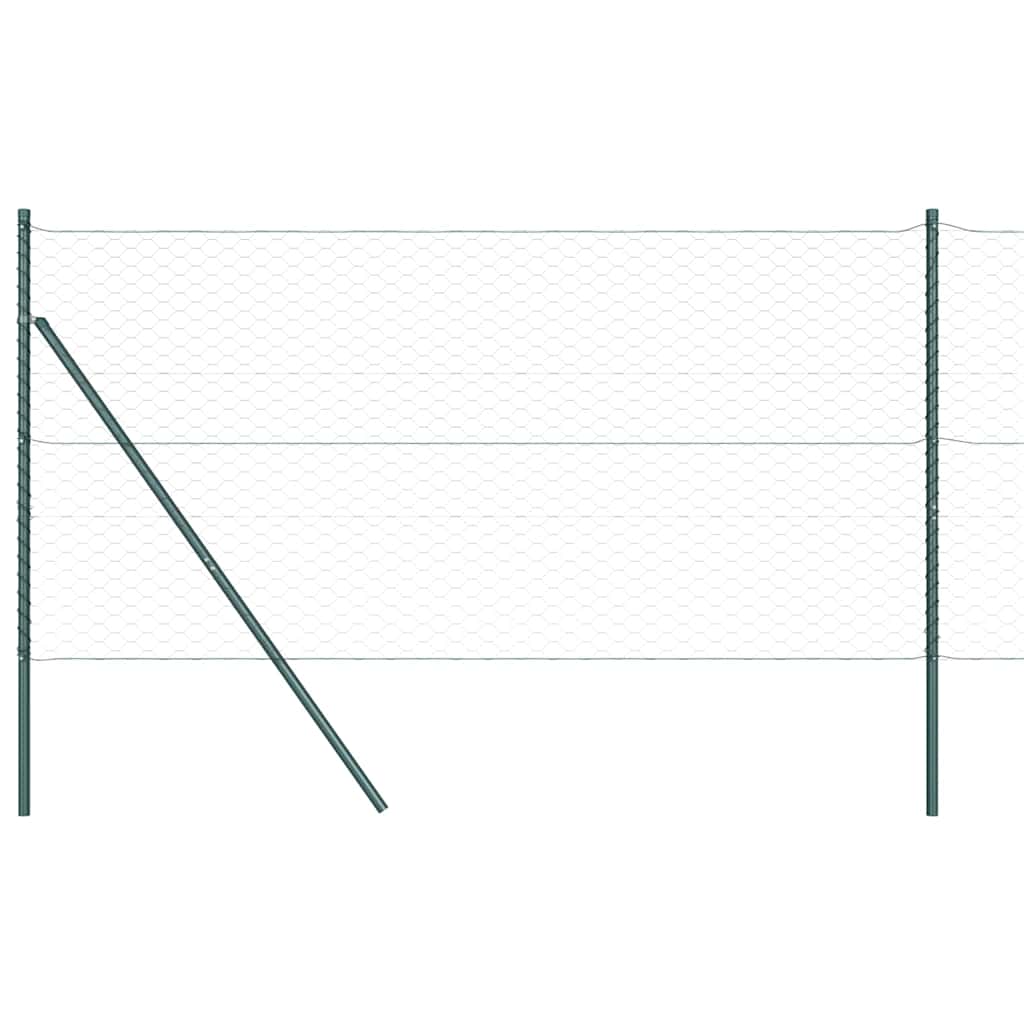 Fence with Posts Grey 1.2 x 100 m PVC-coated steel
