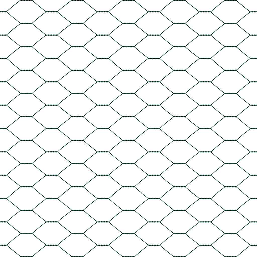 Fence with Posts Green 1 x 50 m PVC-coated steel