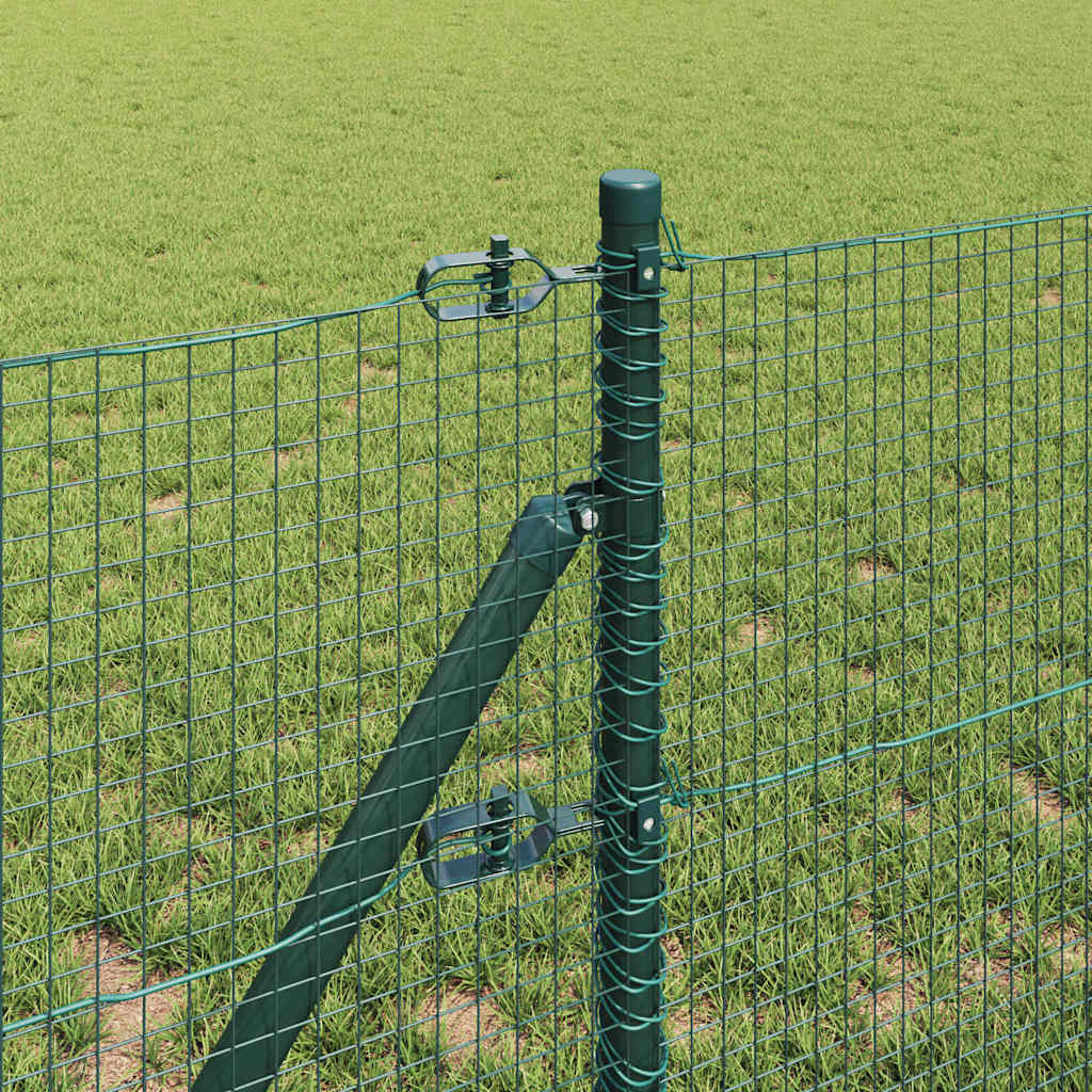 Fence with Posts Green 0.6 x 50 m Steel