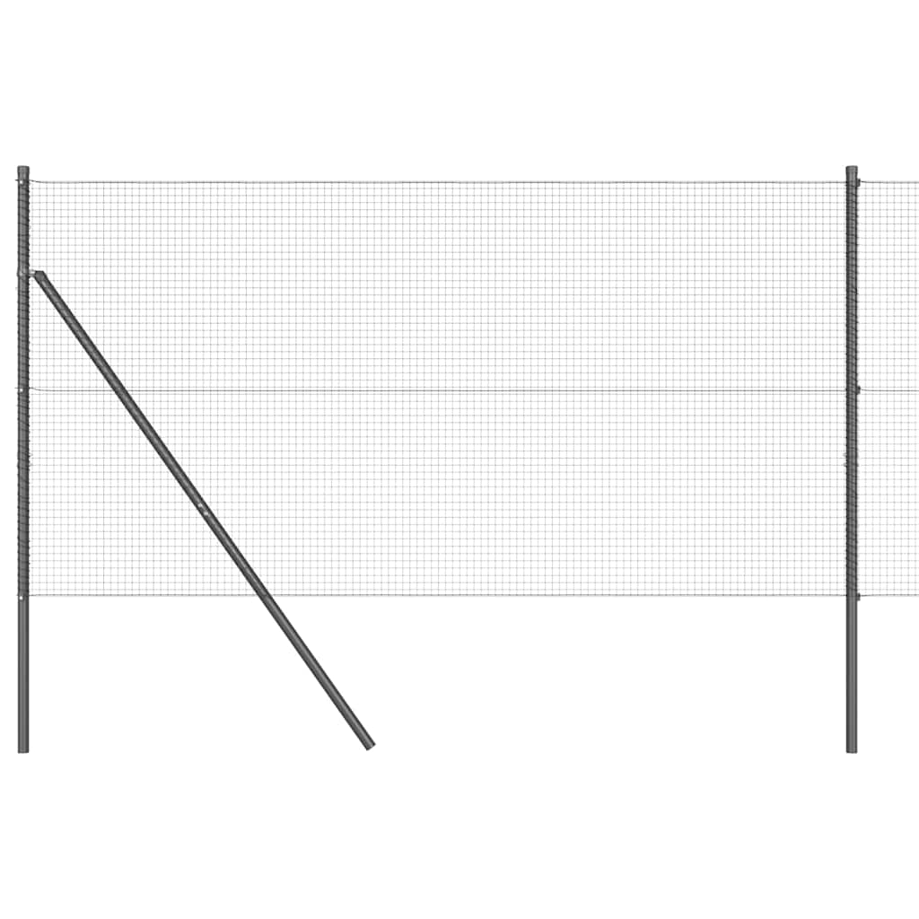 Fence with Posts Grey 1.4 x 10 m Steel
