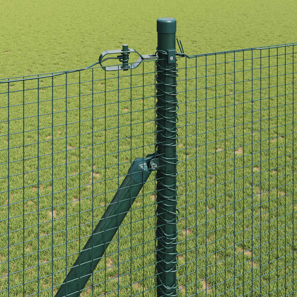 Fence with Posts Green 1.4 x 50 m Steel