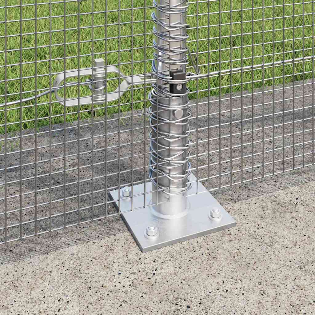 Fence with Posts Silver 1.4 x 50 m Steel