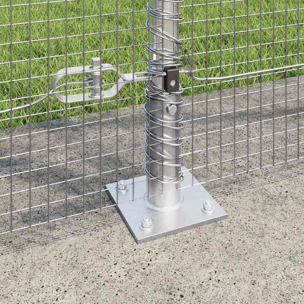 Fence with Posts Silver 1.5 x 50 m Steel